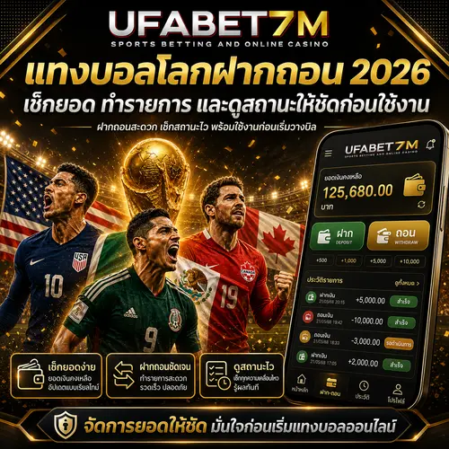 แทงบอลโลกฝากถอน 2026 เช็กยอด ทำรายการ และดูสถานะให้ชัดก่อนใช้งาน